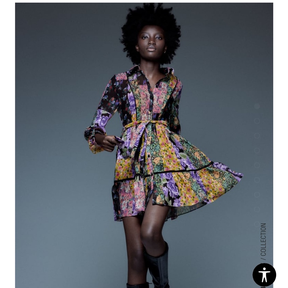 Zara fall floral dress